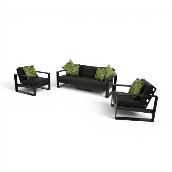 Allure Sofa Set (No Table) (Black)