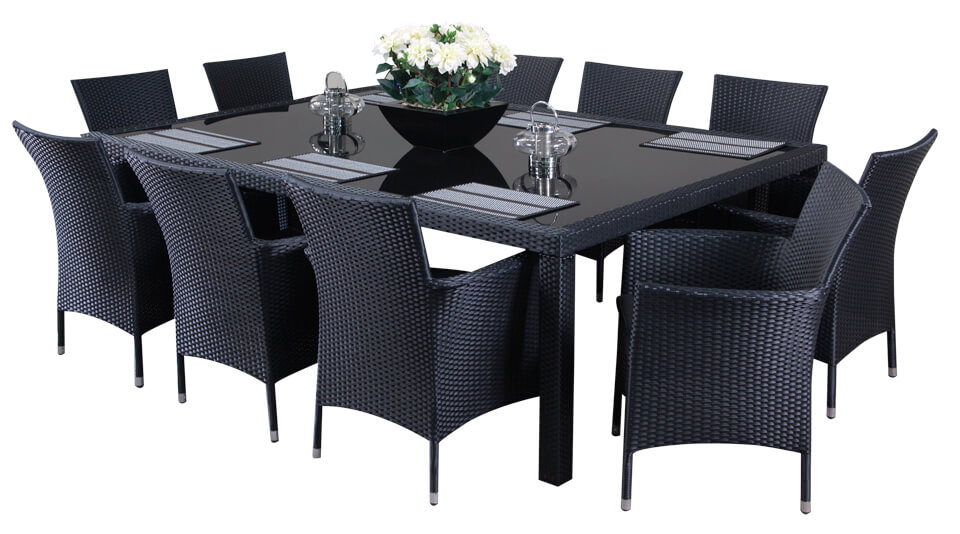 Wicker Outdoor Dining Sets Portman 10 Seater Segals Outdoor