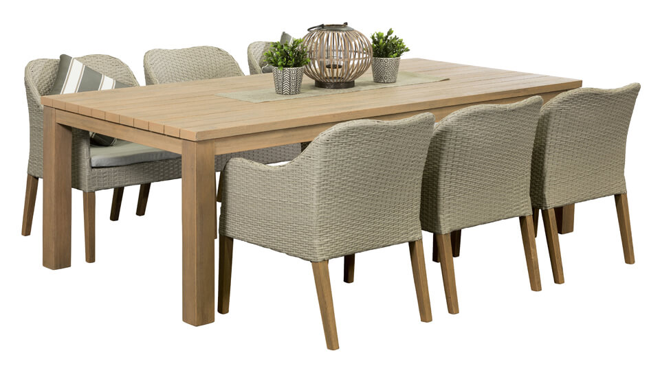 Timber Outdoor Dining Sets Richmond 6 Seater Segals Outdoor