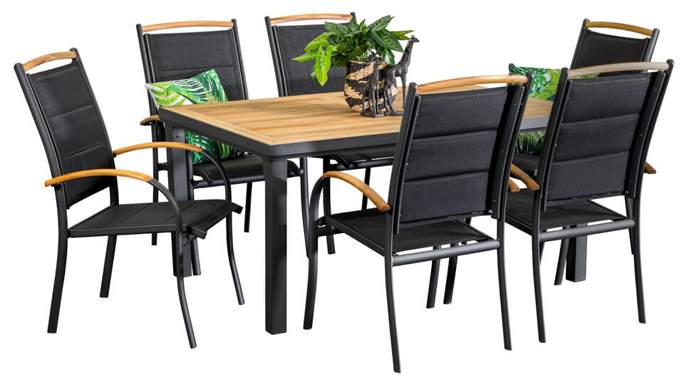 Teak Outdoor Dining Sets Timor 6 Seater Segals Outdoor