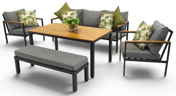 Anzio Sofa Set Dining Black