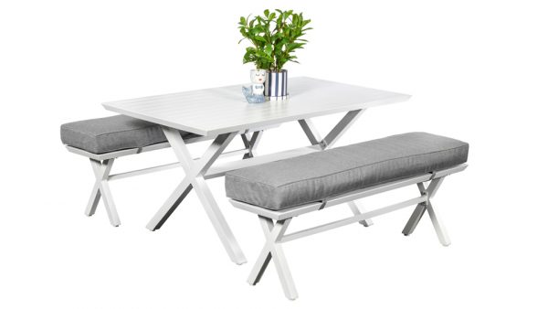 Samui Bench Set 2m White