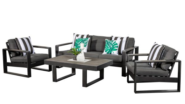 Allure Sofa Coffee Set (Black)