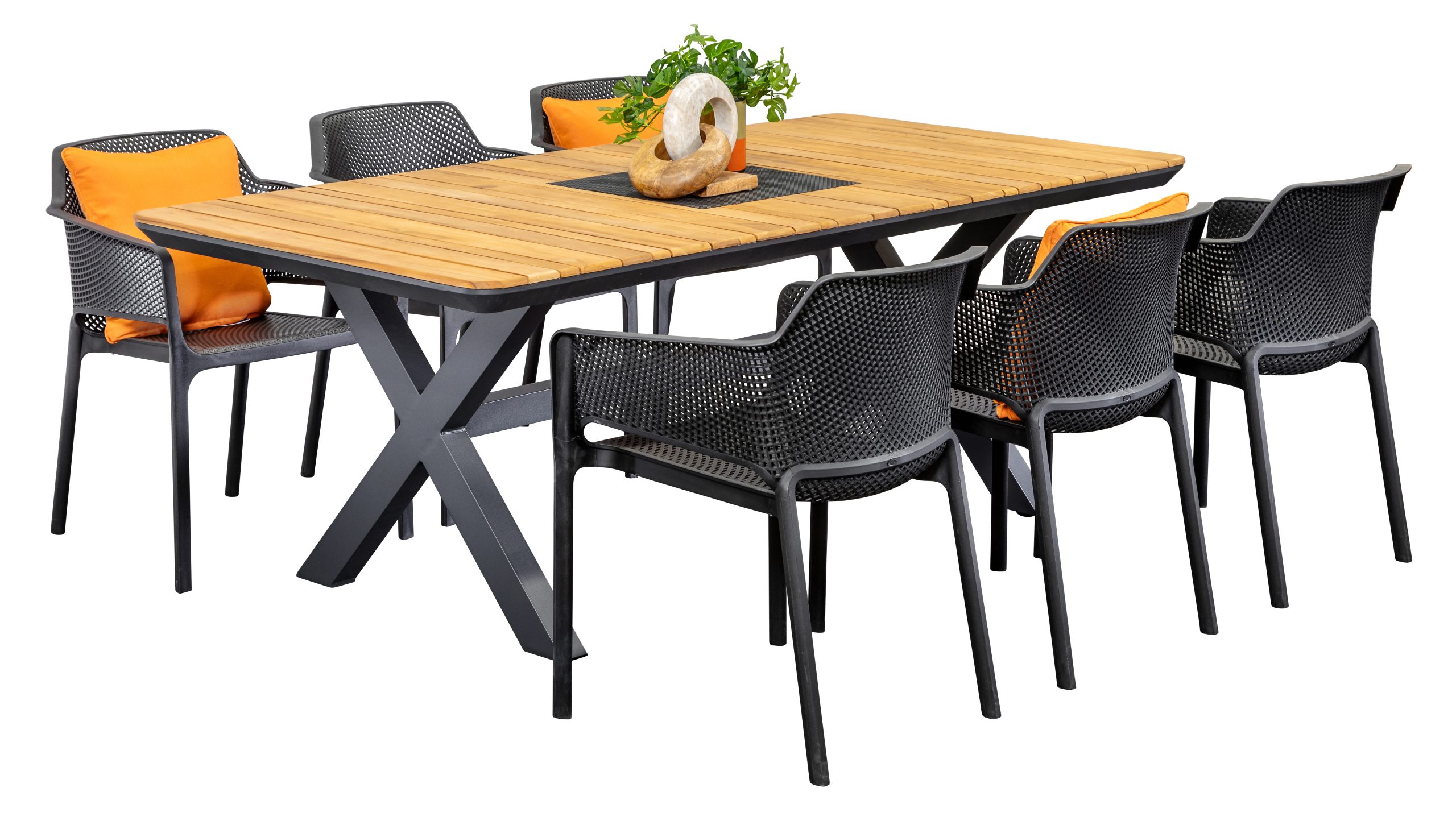 Outdoor black table and chairs discount