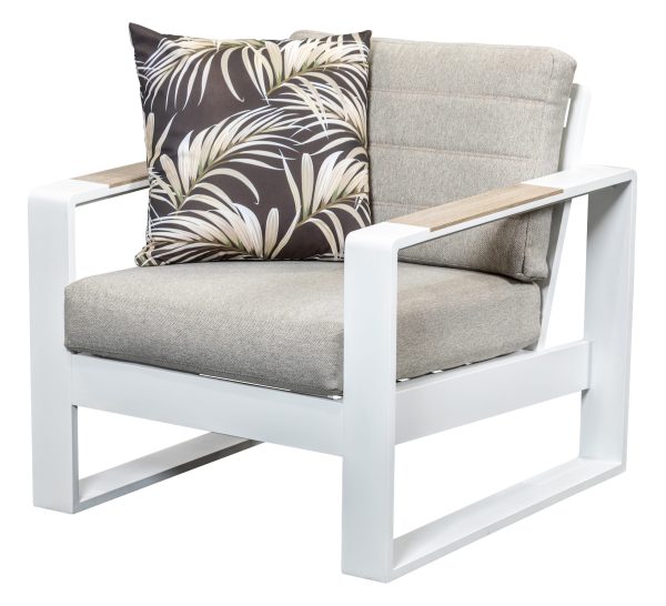 Allure Single Sofa White Natural
