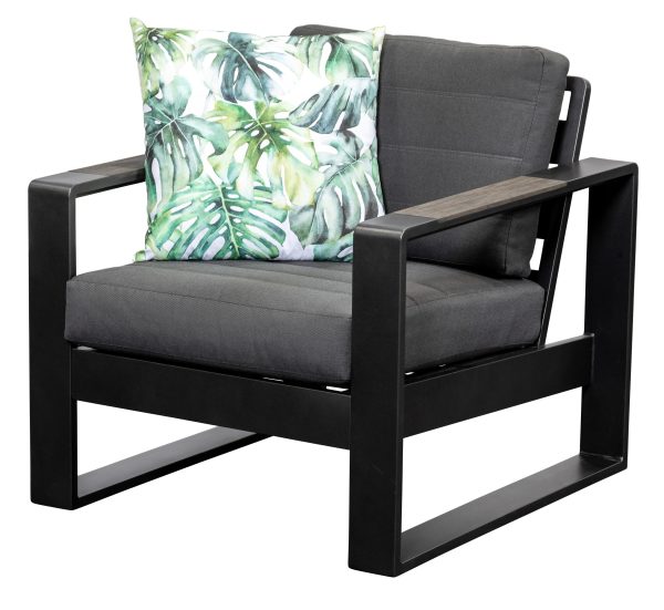Allure Single Sofa Gun Metal