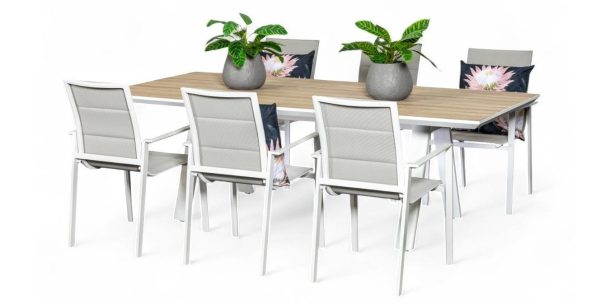 6 Lagoon Chairs & 2.3m Allure Table White