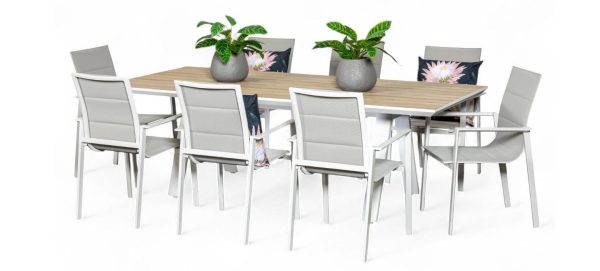 8 Lagoon Chairs & 2.3m Allure Table White