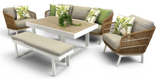 Spritz Sofa Set, Allure Lounge Table & Bench