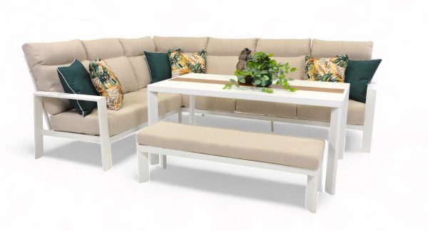 Maui Highback Dining Modular White