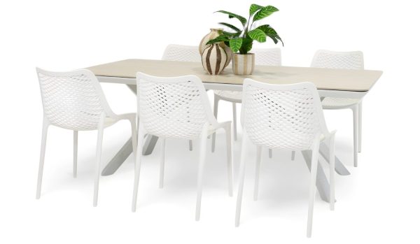 6 Isla Chairs & Argos 2m Table White
