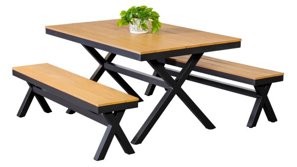 Coast 1.5m Bench Set Black