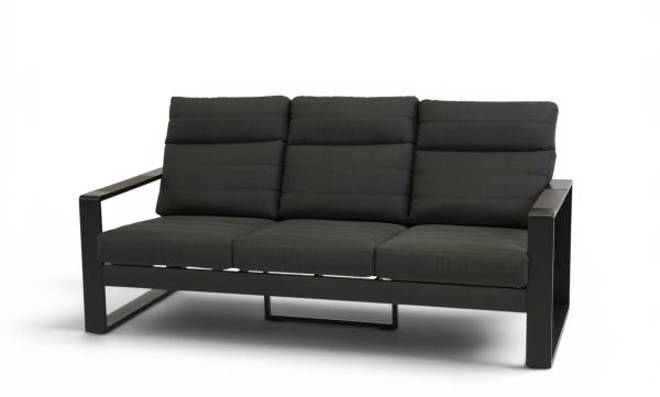 Allure High Back Triple Sofa Black