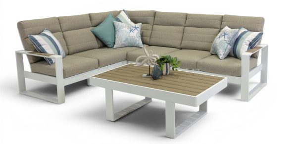 Allure High Back Modular Coffee Set White