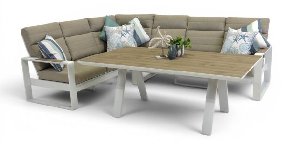 Allure High Back Modular Dining Deluxe Set White