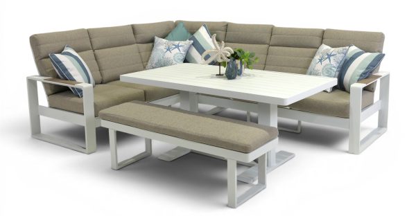 Allure High Back Modular Large Pop-Up Set & Bench White