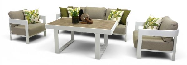 Bayside Sofa Dining Set White