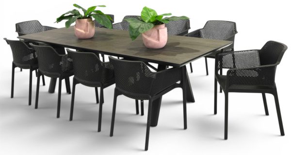 10 Paris Chairs & 2.6m Allure Table Black