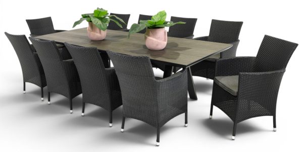 10 Portman Chairs & 2.6m Allure Table Black