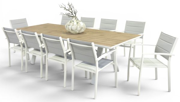 10 Whitby & 2.6m Allure Table White