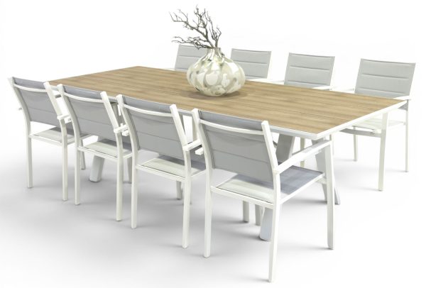8 Whitby & 2.6m Allure Table White