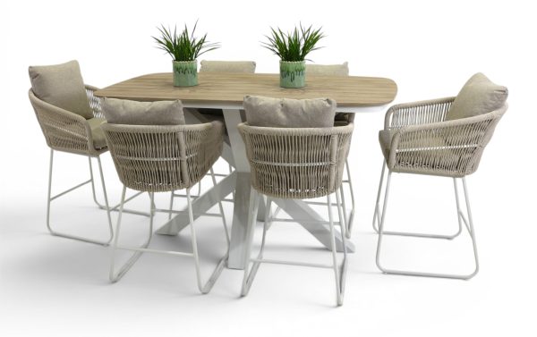 Haven Bar Table & 6 Haven Bar Stools