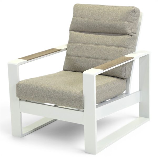 Allure High Back Single Sofa White