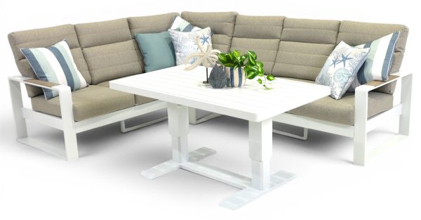 Allure High Back Modular Small Pop-Up Set White