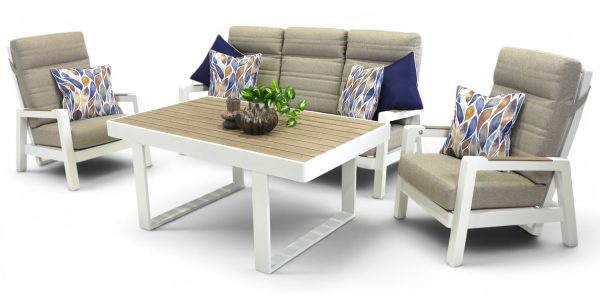Regent Sofa Dining Set White