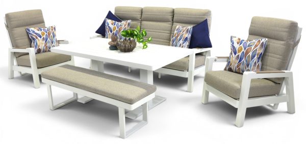 Regent Sofa Large Pop-Up Set & Bench White