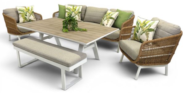 Spritz Sofa Dining Deluxe Set & Bench